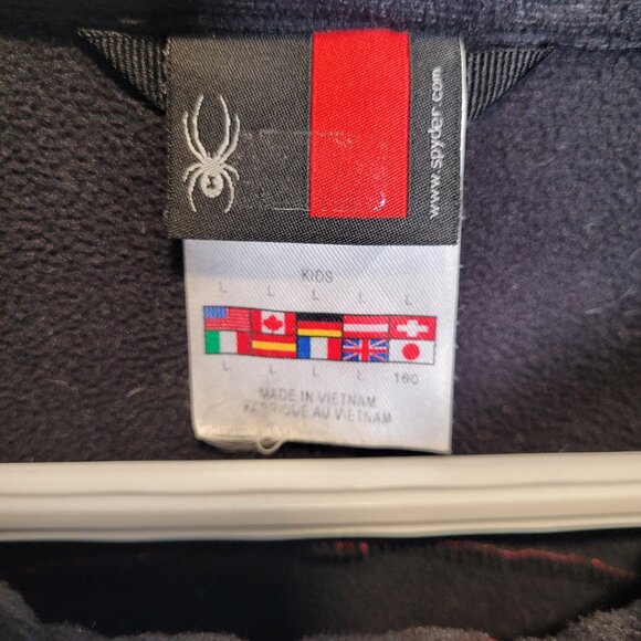 Boys' Spyder Softshell Jacket – Size L, Red/Black, Excellent Condition - Picture 4 of 4